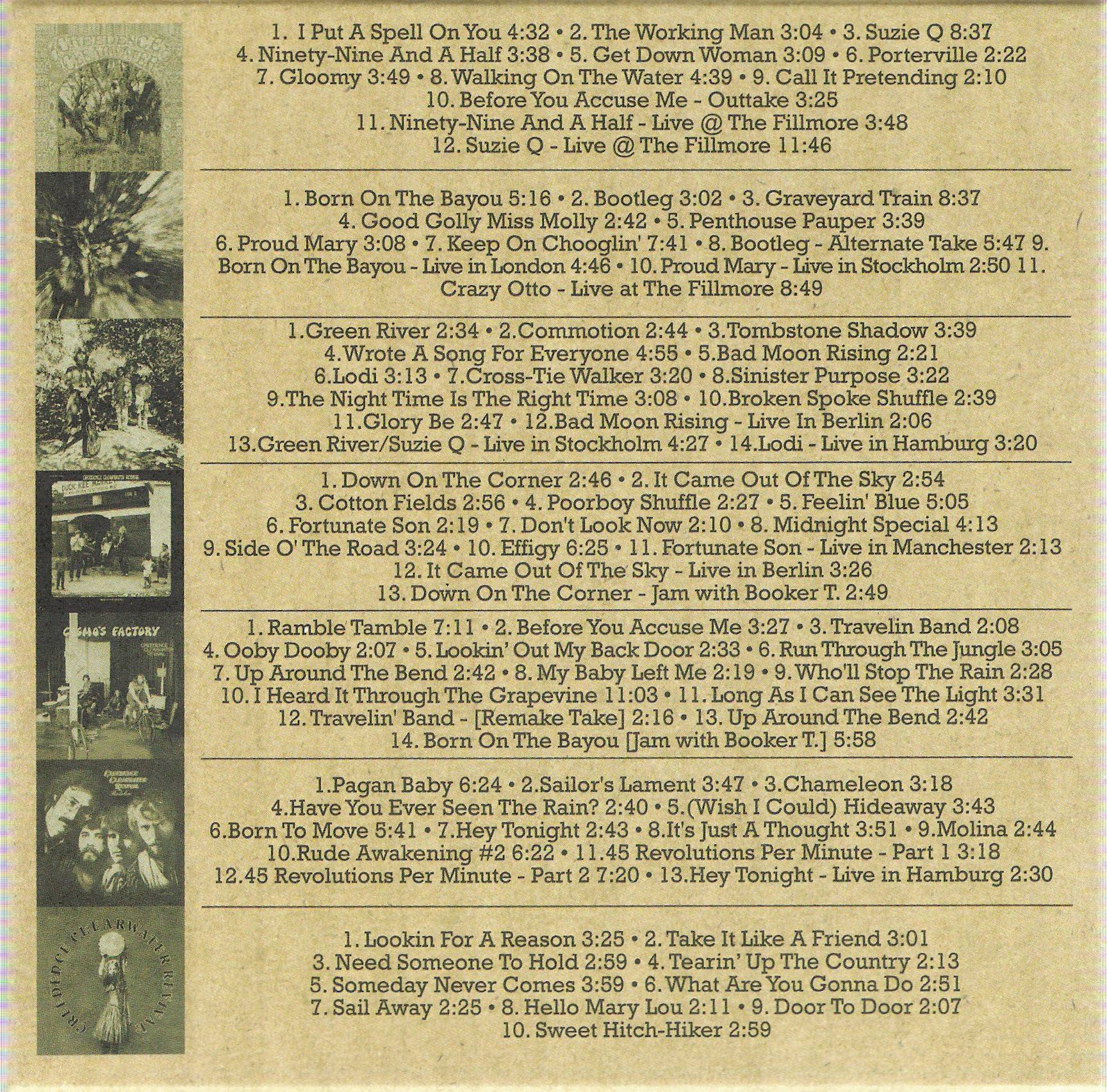 Creedence Clearwater Revival 40th Anniversary Box : Box Back